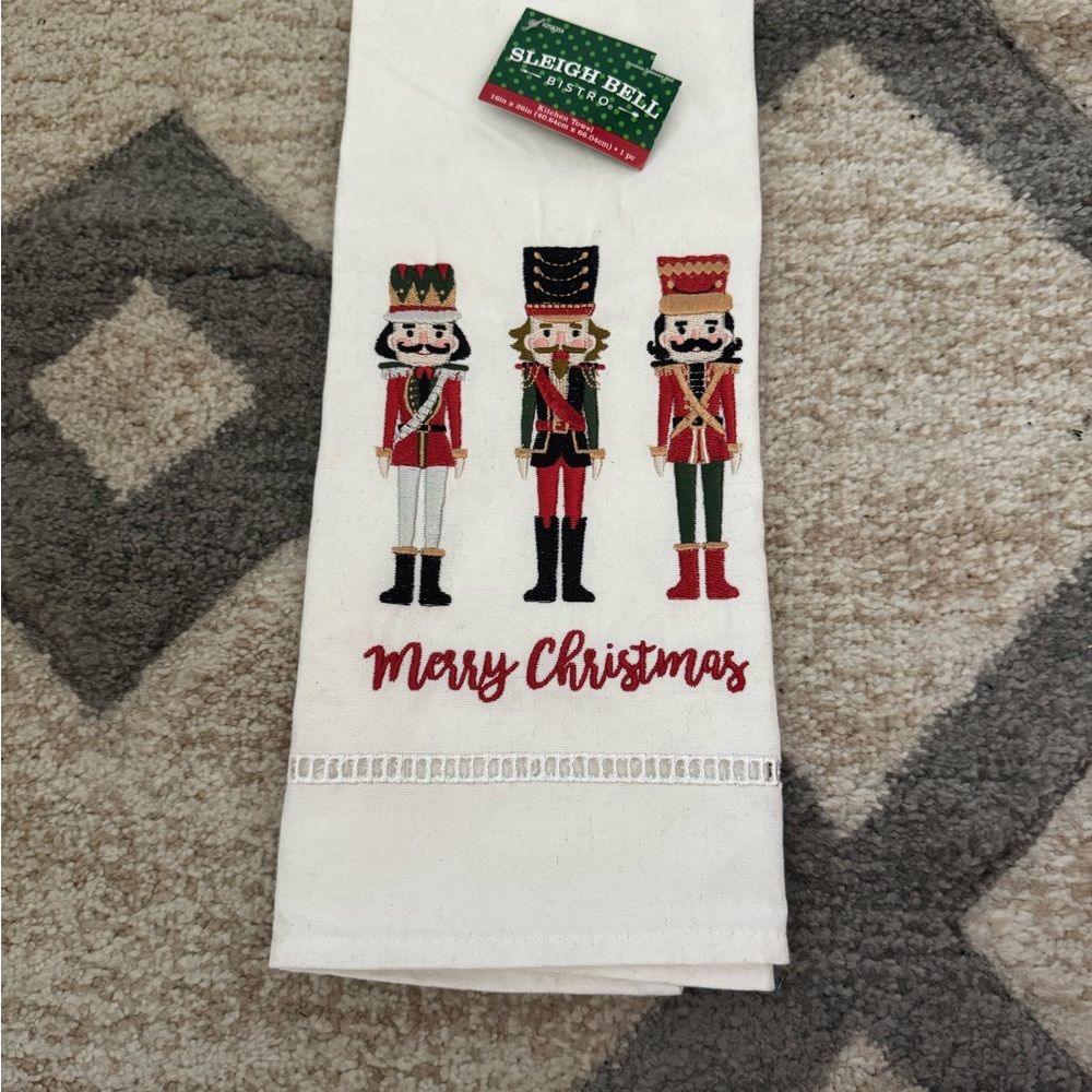Christmas Nutcracker Embroidered Towel